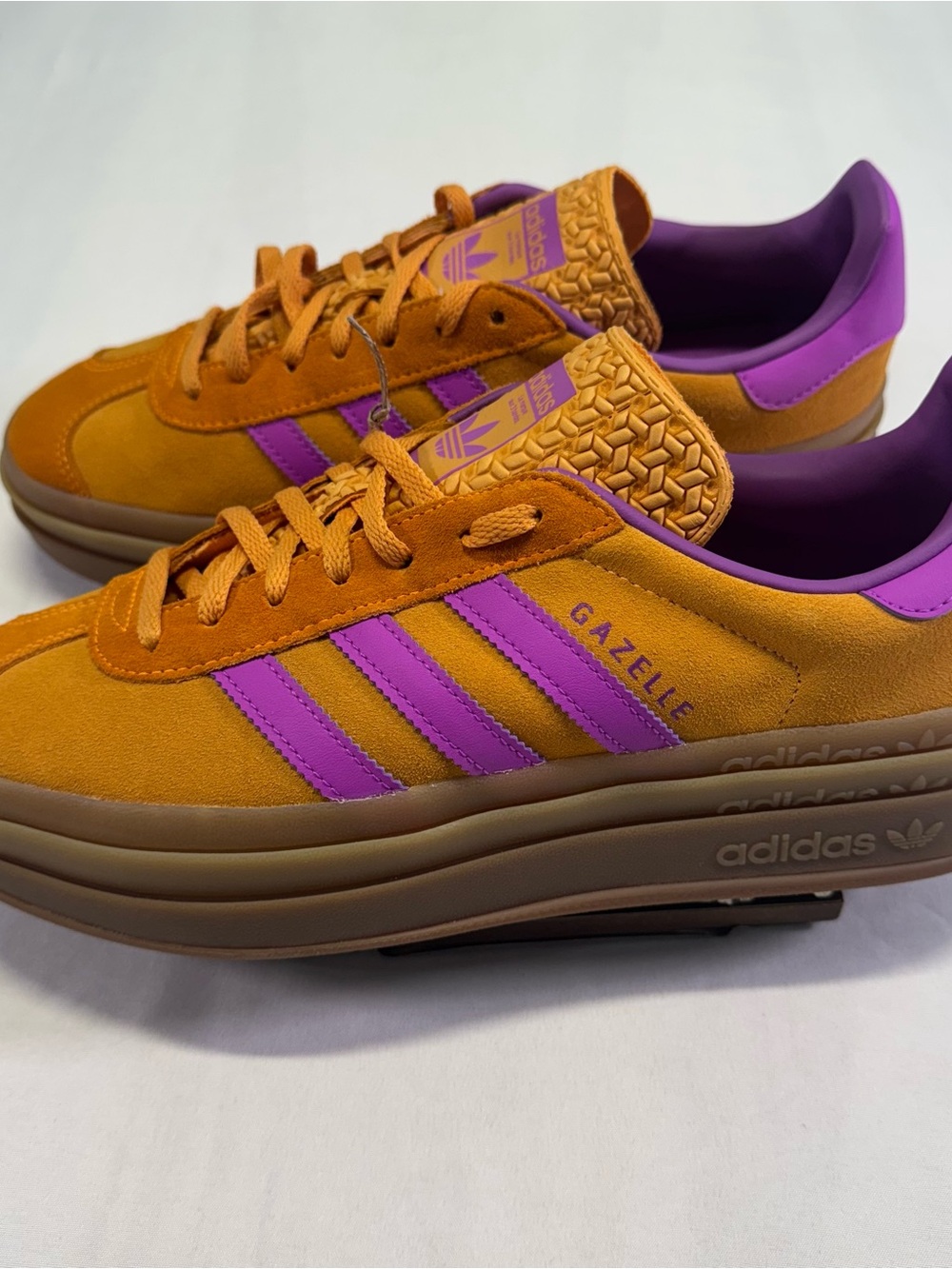 adidas Women’s Gazelle Sneakers in Orange & Purple